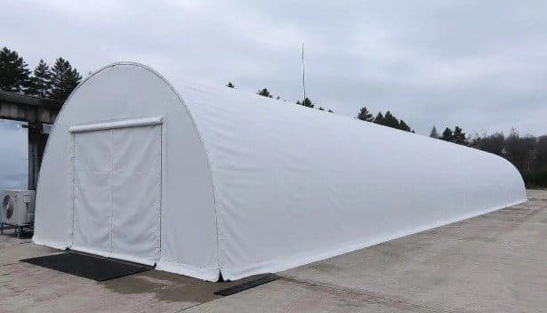 Арочний намет-ангар 30×8×4 м для складу та техніки (Швидкомонтований)